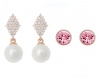 Civetta Spark Harper & Chene Studs with Swarovski Pink Crystal Rose Photo