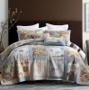 Linen Boutique Luxurious Patchwork Bedspread 100% Cotton Quilted- Navajowhite Aliceblue Photo