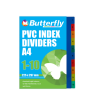 Butterfly File Dividers 140 Micron Pp - Numbered 1-10 Photo