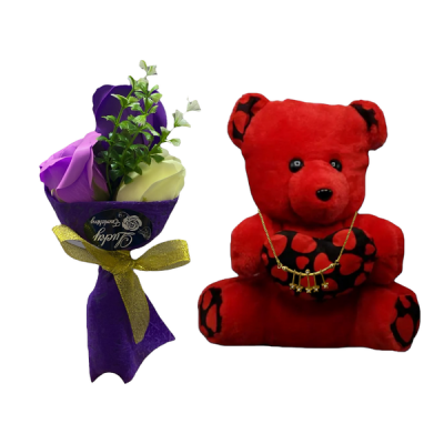 Valentine Teddy Bear Gift Box With Accessories 014
