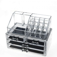 Clear Acrylic 4 Drawer Cosmetic Organizer Makeup Holder