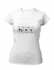 PepperSt Ladies White T-Shirt - PuNK Periodic Table Photo