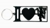Medal Hanger Specialists DC Designers I Love Manchester United Key Ring - Black Photo