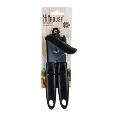 Hillhouse Stainless Steel Can Opener with Black Handles