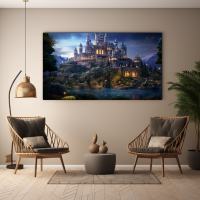 Canvas Wall Art Magical Enchanted Castle BK0034