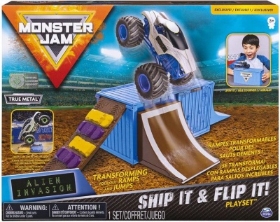 Monster Jam 164 Basic Stunt Playset Alien Invasion