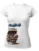 PepperSt Ladies White T-Shirt - Coffee God Photo