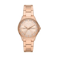 Armani Exchange Womens Rose Gold Stainless Steel Watch AX5264