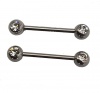 Fabulae Clear Jewelled Nipple Ring Set Bath Photo