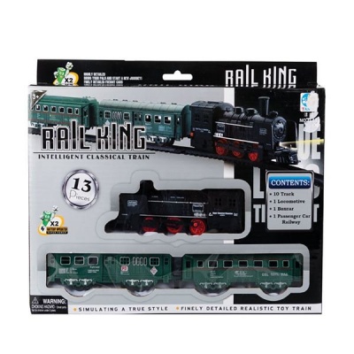 Bulk Pack x 2 Battery Operated Train Set 13 piecess 29cm