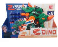 Green and Orange Dinosaur Gun with 2 Variants Flash Aim