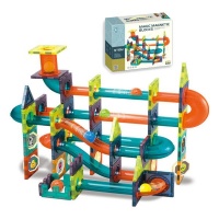 BTR 96 Piece Magnetic Building Blocks 3D Pipes Marble Run STEM Educational Gift