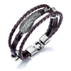 Leather Wing Anchor Male Bracelet Photo