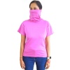 BUFFTEE - Ladies Pink - 100% Cotton T-Shirt with Built In Neck Buff Photo