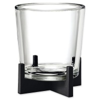 blomus Candle Holder Glass on Black Steel Base L NERO 23cm