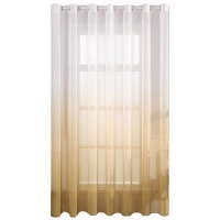 Matoc Designs Readymade Curtain Ombre White to Camel Voile Eyelet