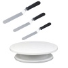 Baking Cake Icing Turntable and Spatula Set Photo
