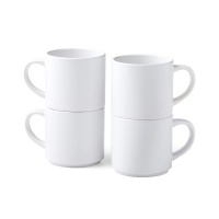 Cricut 295ml Stack Ceramic Mugs Blank White 4 pieces 2009392
