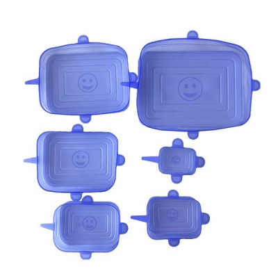 6 Piece Stretchable Multi Purpose Silicone Lid Covers