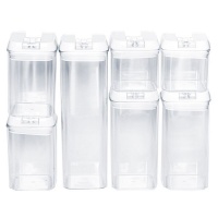 Airtight Plastic Pantry Food Storage Container with Lids Set of 7