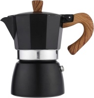 Moka Stovetop Coffee Pot Black 6 Cup 300ml