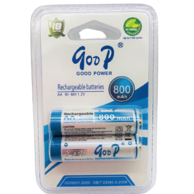 Goop AA Rechargeable Batteries 800 mAh x 2