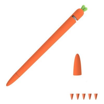 Photo of Apple Cute Carrot Silicone Case Sleeve For Pencil 1st Generation - White