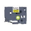 PUTY Compatible Brother TT-TZC41 Black on Fluorescent Yellow Label 18mm Photo