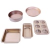 Mix Box 5 Piece Non-stick Bakeware Set Cake Muffin Cupcake Pan Photo