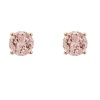 Stella Luna Round Stud earrings Swarovski Vintage Rose Crystal Rosegold