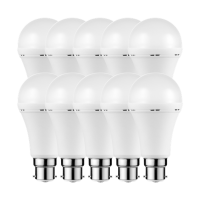 Switched 9W Rechargeable LED Light Bulbs A60 B22