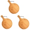 Home Mart 3 x Organic Bamboo Round Pizza Serving Board Pizza Platter Photo