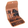 16" 1 Stainless Steel Nail Tools Kit Set - Brown Photo