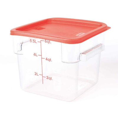 Photo of Cater Care Storage Food Container- Clear Square 220 x 220 x 185mm 6QT