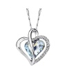 Minufly Charming Heart Pendant Necklace with Swarovski Crystal Photo