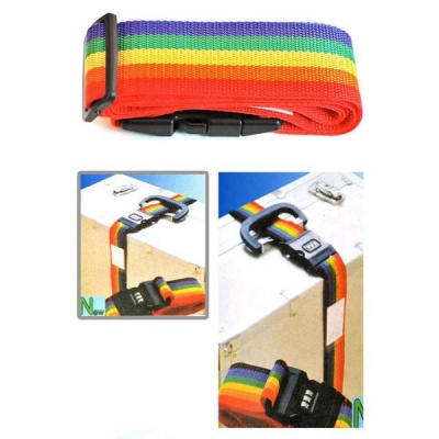 Photo of Mihuis Multi-Colour Suitcase Luggage Security Strap Belt with Lock