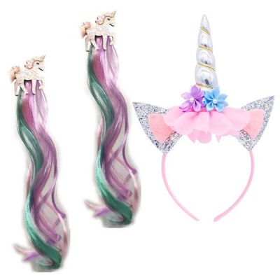 Hair Clip Unicorn with Alice Band