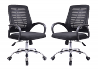 2 x Diamond Mesh Office Chairs
