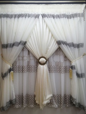 Photo of MrCurtain Mr.Curtain- Zig Zag Lace Curtain Lined