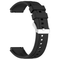 Silicone Steps Style Silver Buckle Watch Strap for Huawei Watch GT4