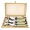 André Verdier Laguiole Classique Steak Knive Set in Lidded Wooden Box Photo