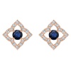 Stella Luna Clover Earrings- Swarovski Montana Crystal Rosegold Photo
