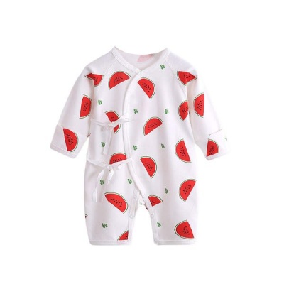 Photo of 100% Cotton Monk Style Baby Romper - Watermelon