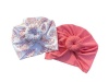 Kimble Baby Turban - Deep Pink & White Floral Heart Photo