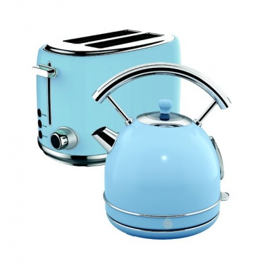 Photo of Swan Blue Retro Kettle and Toaster Pack