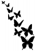 Butterflies stencil Photo