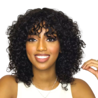 Brazilian Curly Fringe Wig Jerry Curls Fringe Wig