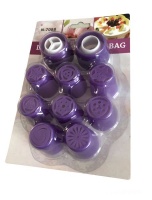 10 Pieces Russian Icing Piping Nozzles Purplewhite