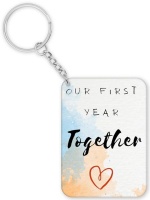 Our First Year Together 1st Anniversary Gift Keyring
