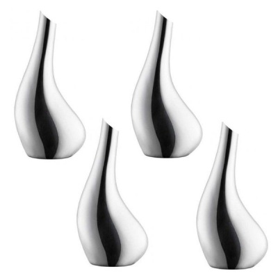 Vagnbys Vagnbys Vase Elegant Stainless Steel Silver Single Stem Swan Set of 4